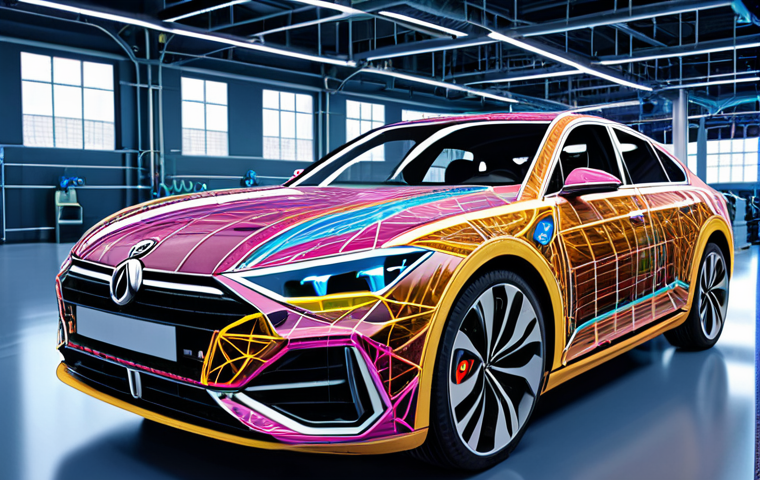 **
"A vibrant, colorful depiction of interconnected nodes representing a neural network, overlaid on a blueprint of a modern German automobile factory. Data streams visually flow around the factory, highlighting the integration of AI in industrial processes. Focus on the precision and efficiency of the AI-driven automation. Style: futuristic, clean, and optimistic."
**
